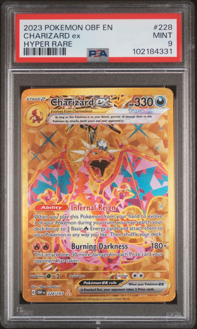 2023 #228 Charizard EX PSA 9 Obf EN-Obsidian Flames Pokemon