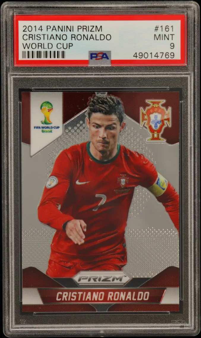 2014 #161 CRISTIANO RONALDO PSA 9 Panini Prizm World Cup