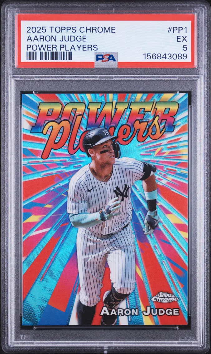 2025 #PP1 Aaron Judge PSA 5 Topps Chrome Power Players