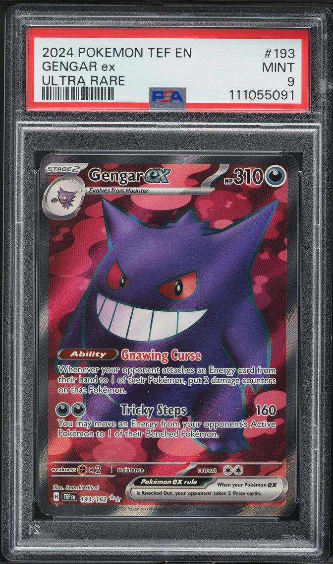 2024 #193 Gengar EX PSA 9 Tef EN-Temporal Forces Pokemon