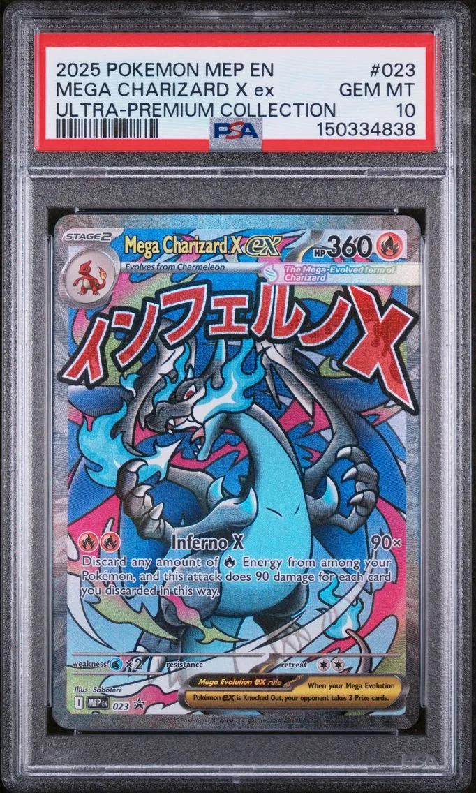 2025 #023 Mega Charizard X EX PSA 10 Mep EN-Me Black Star Promo