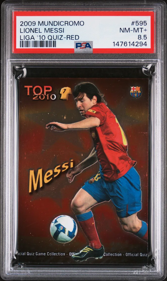 2009 #595 Lionel Messi PSA 8.5 Mundicromo Campeonato Nacional de Liga (Quiz)