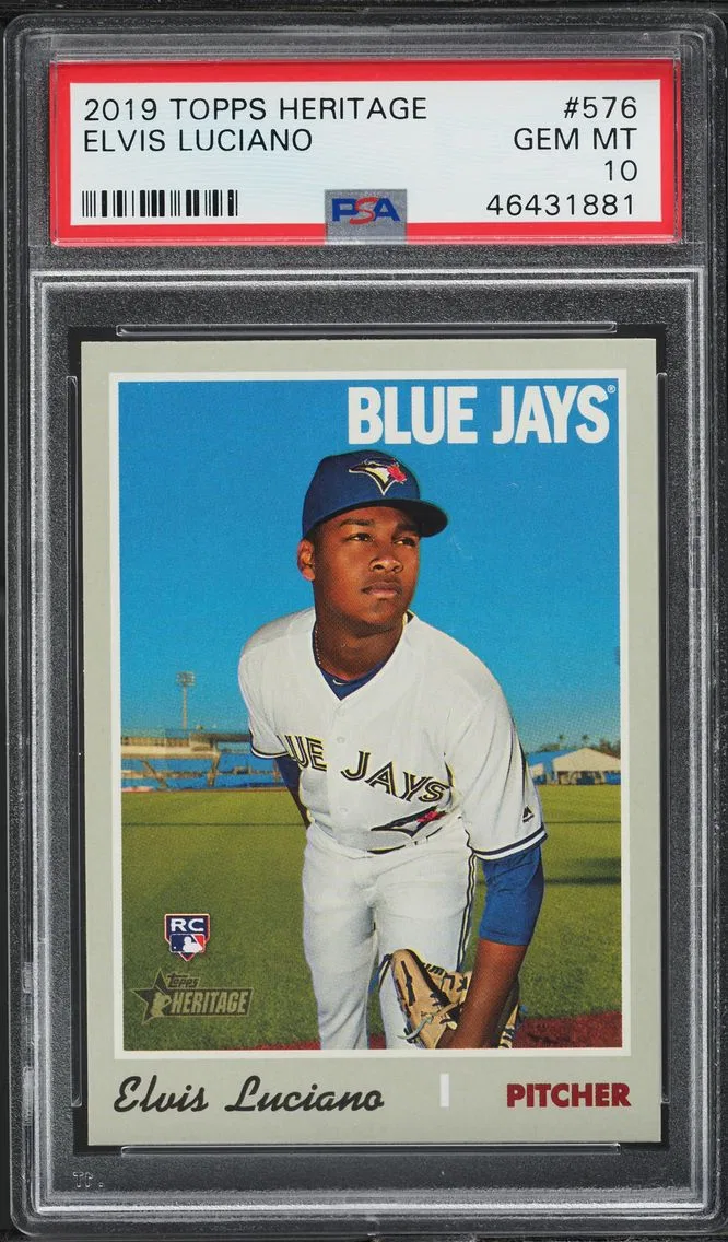 2019 Topps Heritage Elvis Luciano ROOKIE #576 PSA 10 GEM MINT