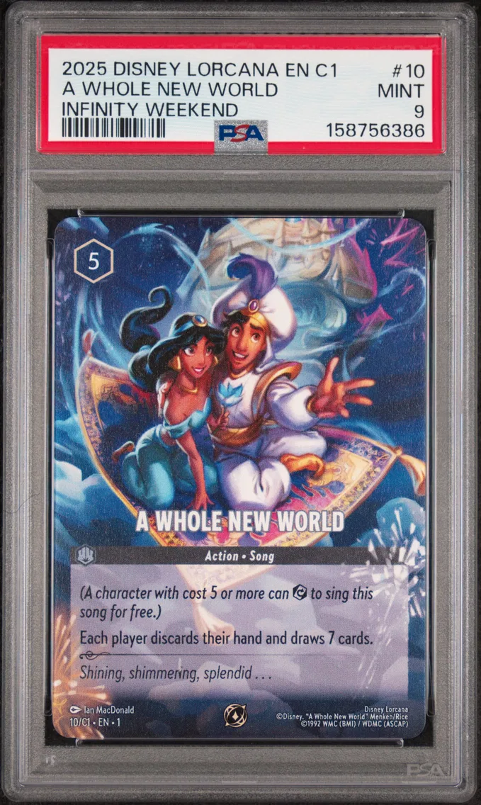 2025 #10 A Whole New World PSA 9 Disney Lorcana EN C1-Lorcana Challenge Promo