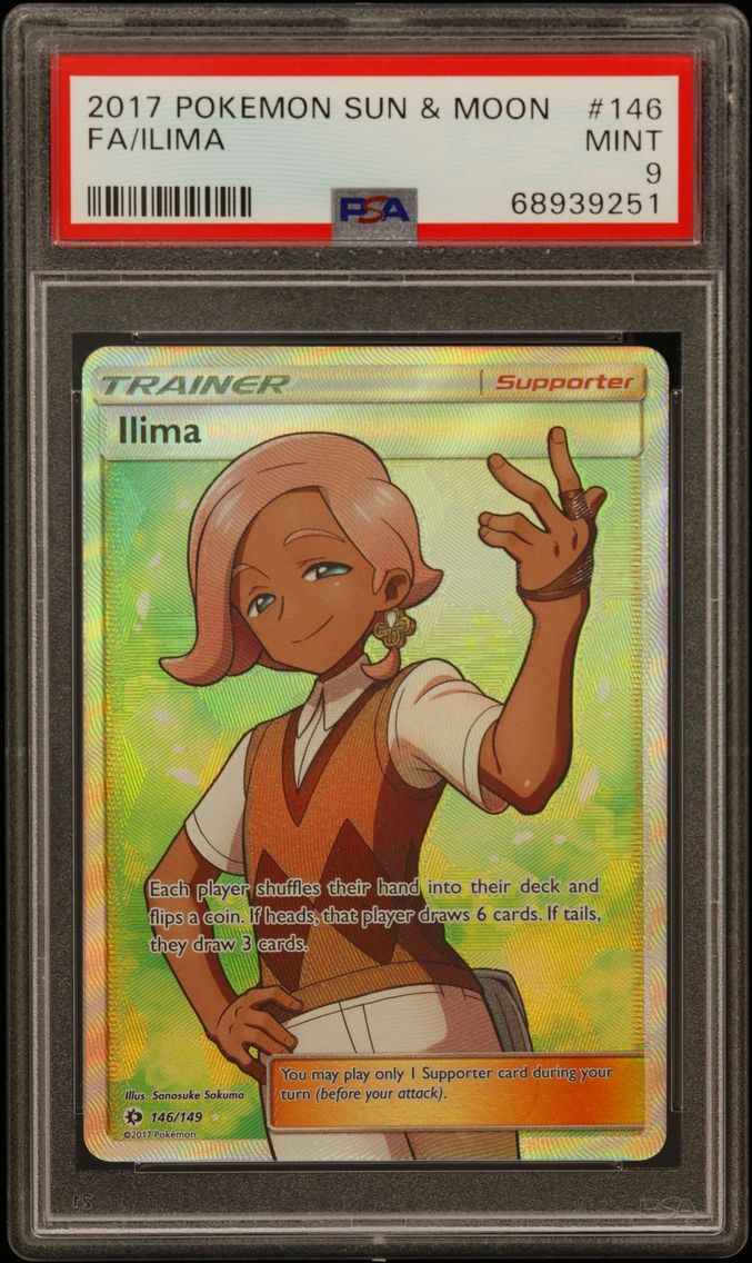 2017 #146 Full Art/Ilima PSA 9 Sun & Moon