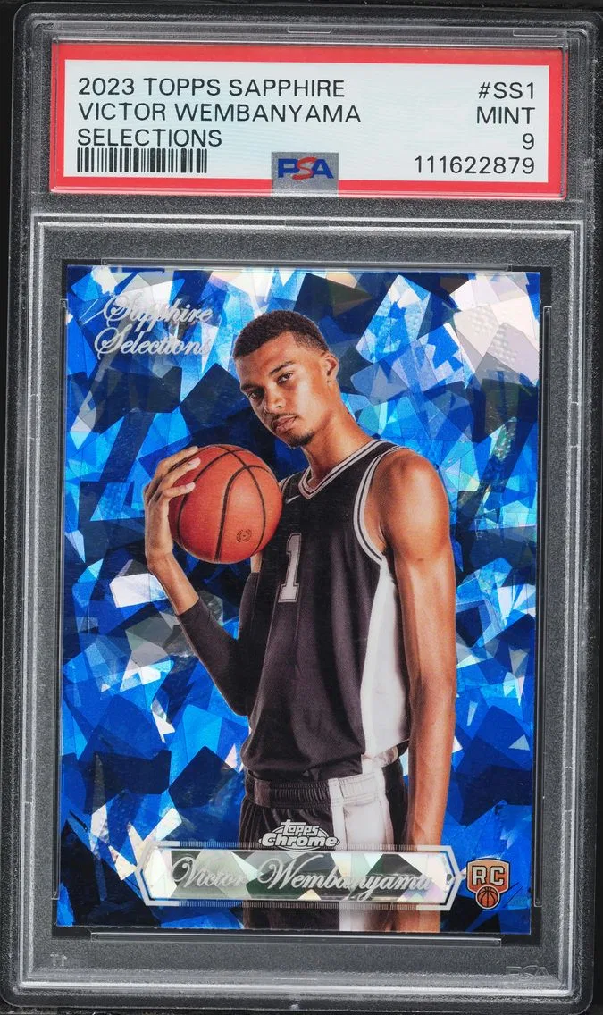 2023 #SS1 Victor Wembanyama PSA 9 Topps Chrome Sapphire Edition Sapphire Selections Basketball