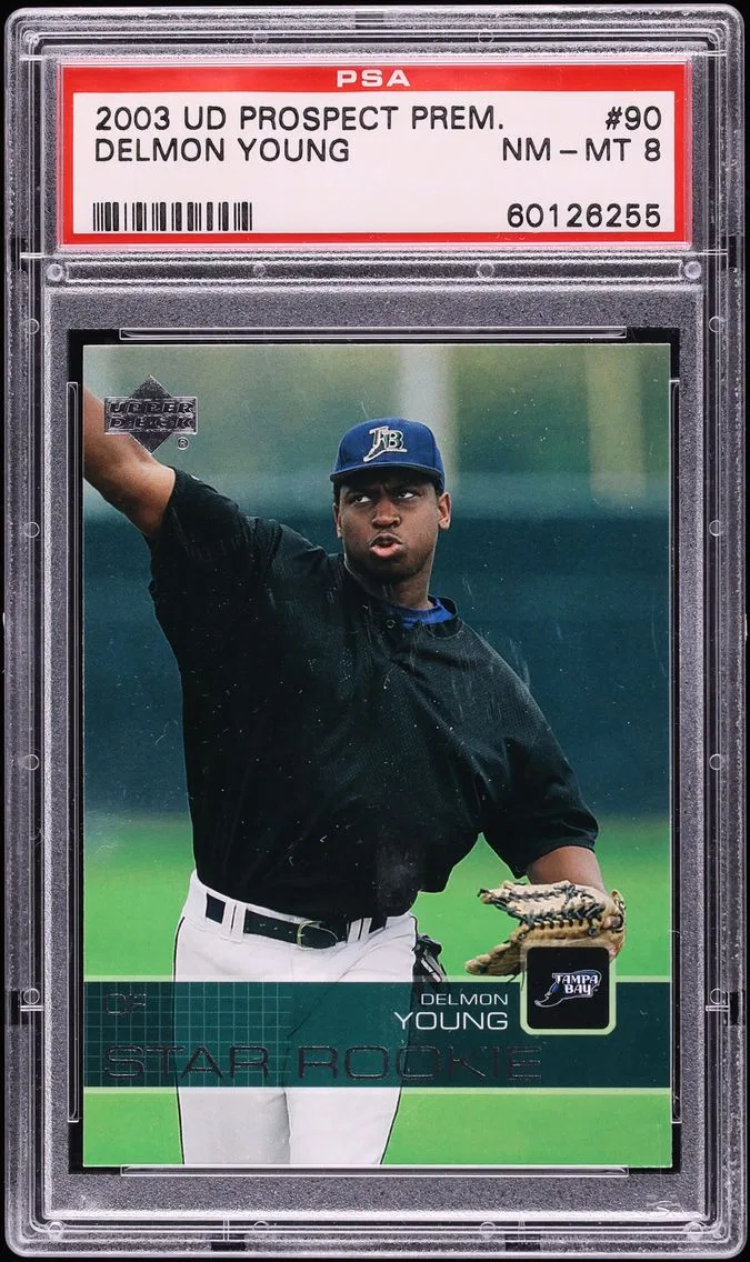 2003 #90 Delmon Young PSA 8 Upper Deck Prospect Premieres