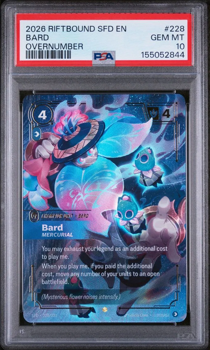2026 #228 Bard - Mercurial PSA 10 Riftbound: League of Legends Sfd-Spiritforged
