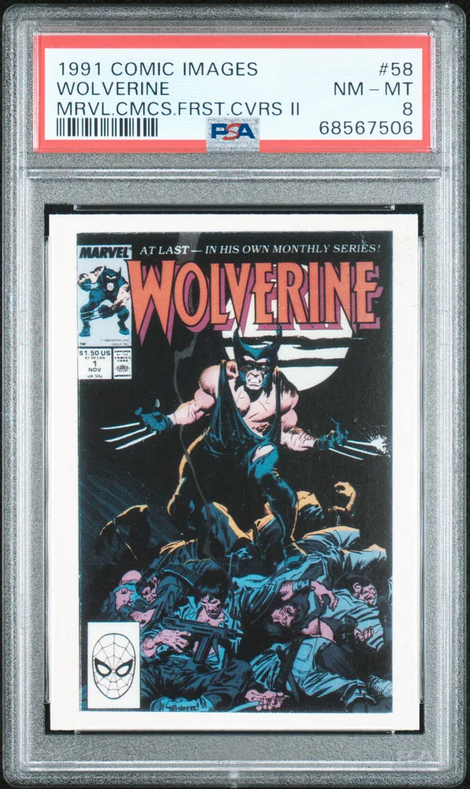 1991 #58 Wolverine PSA 8 Marvel Comics 1st Cover Trading Cards II