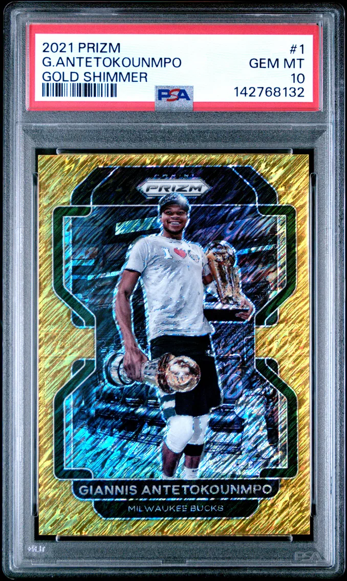 2021 #1 Giannis Antetokounmpo PSA 10 Panini Prizm