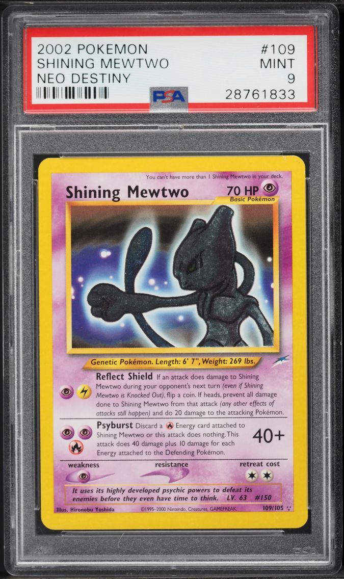 2002 #109 Shining Mewtwo PSA 9 Neo Destiny Pokemon