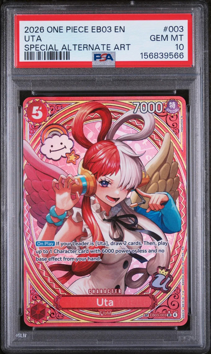 2026 #003 Uta PSA 10 One Piece EB03-Extra Booster -One Piece Heroines Edition-