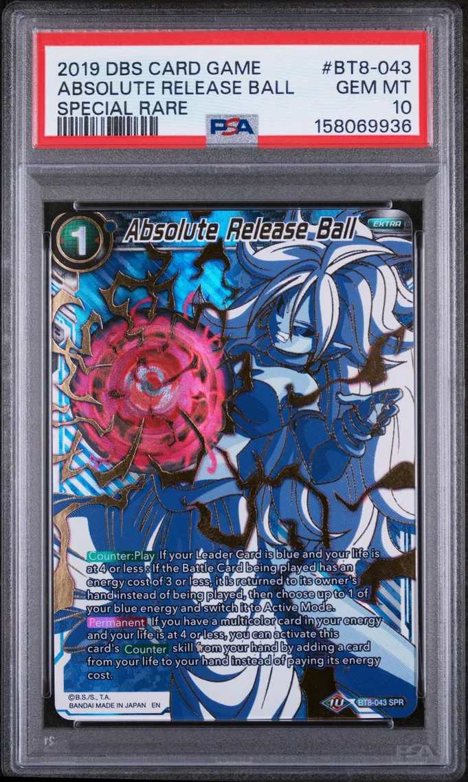 2019 #BT8-043 Absolute Release Ball PSA 10 Dragon Ball Super Card Game Series 8 Malicious Machinations