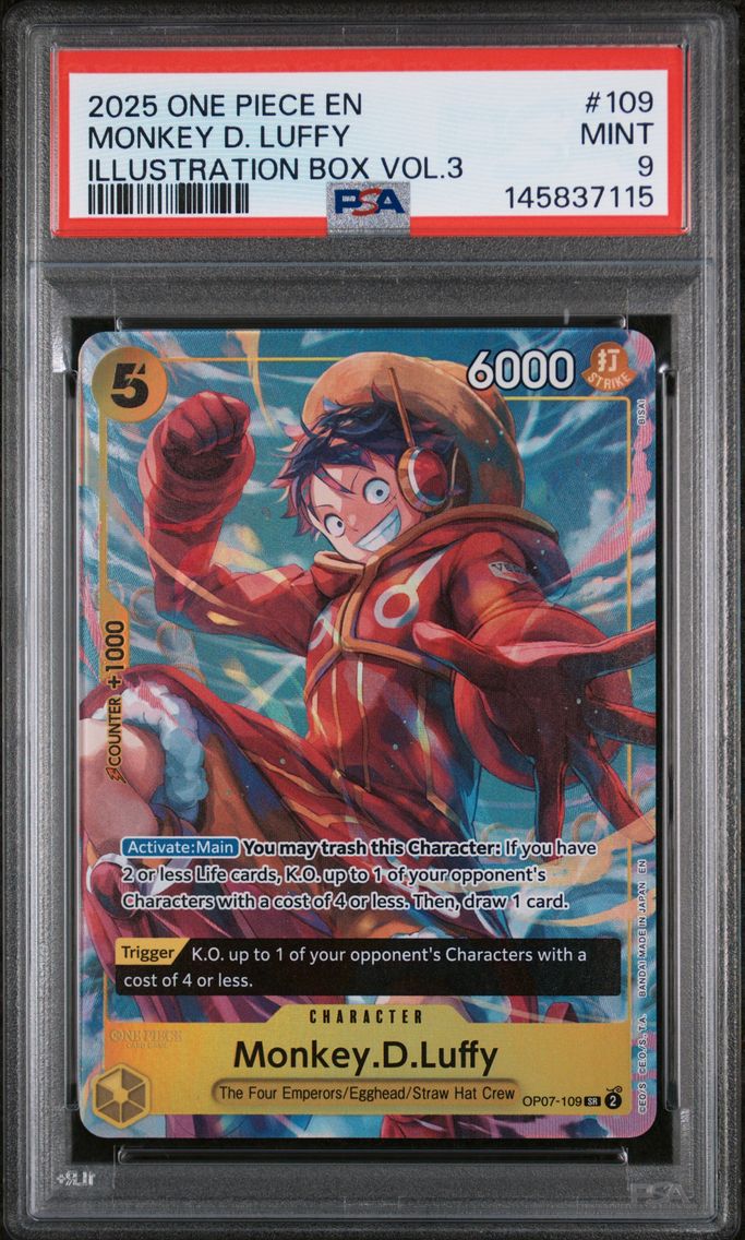 2025 #109 Monkey D. Luffy PSA 9 One Piece Promos