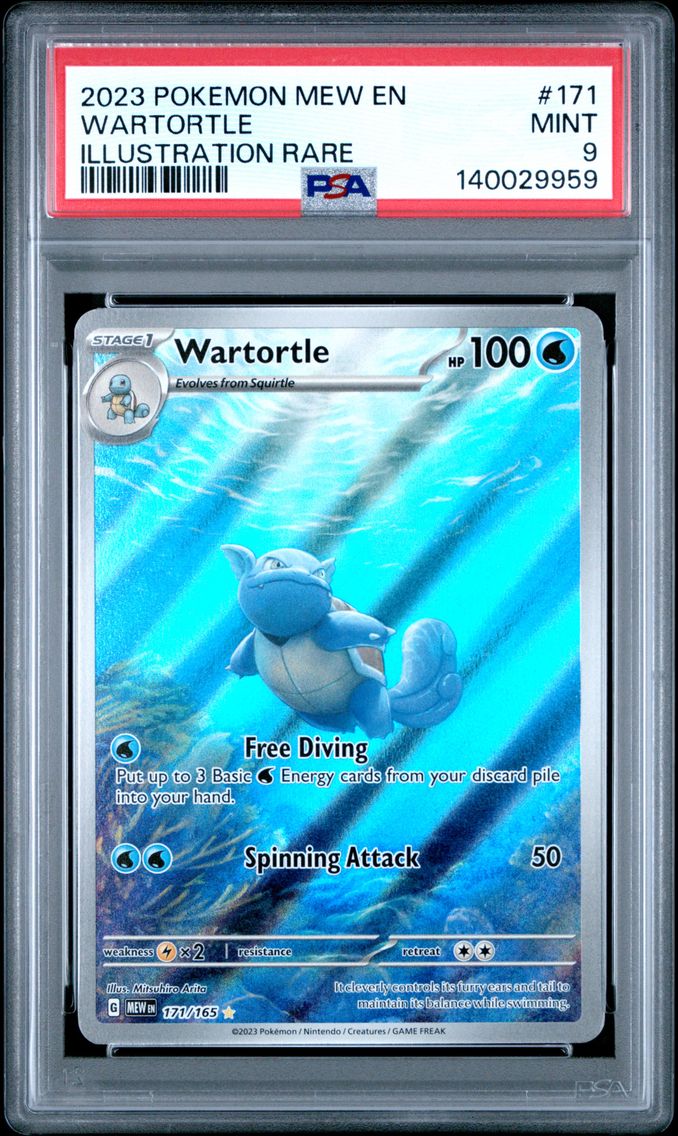 2023 #171 Wartortle PSA 9 Mew EN-151 Pokemon