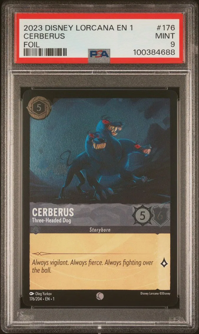 2023 #176 Cerberus - Three-Headed Dog PSA 9 Disney Lorcana EN 1-the First Chapter
