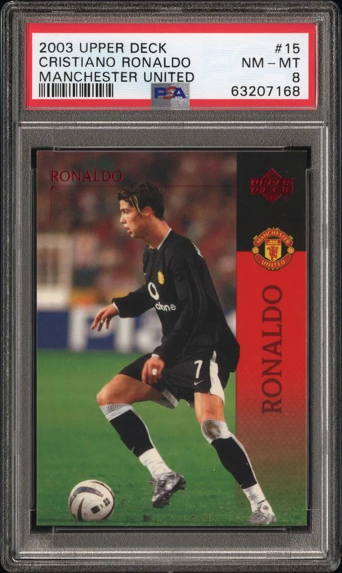 2003 #15 Cristiano Ronaldo PSA 8 Upper Deck Manchester United