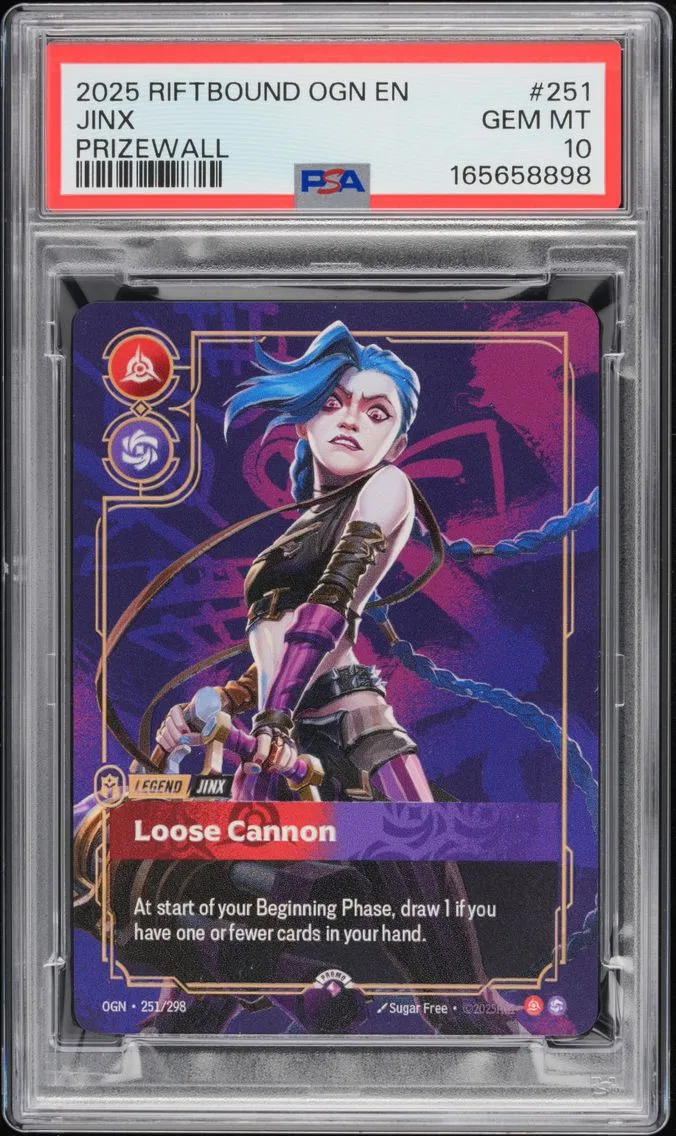 2025 #251 JINX PSA 10 Riftbound: League of Legends Ogn-Origins Plated Legends