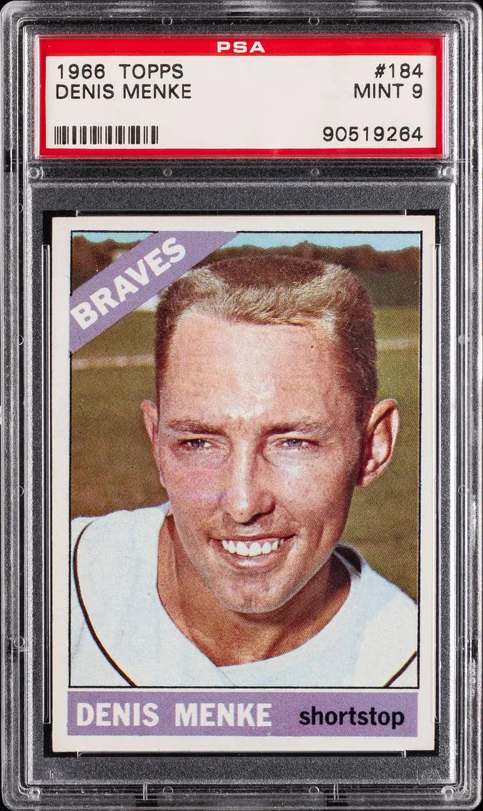 1966 #184 Denis Menke PSA 9 Topps