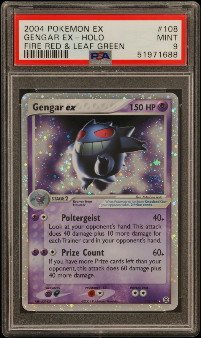 2004 #108 Gengar EX-Holo PSA 9 EX Fire Red & Leaf Green