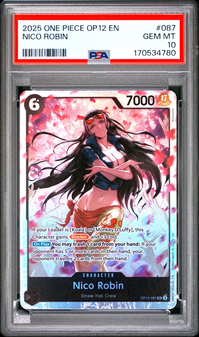2025 #087 Nico Robin PSA 10 One Piece OP12-Legacy of the Master