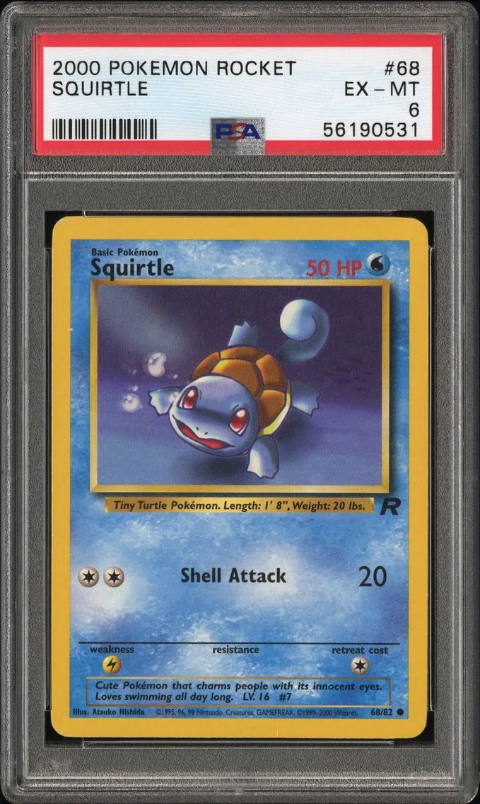 2000 #68 SQUIRTLE PSA 6 Rocket
