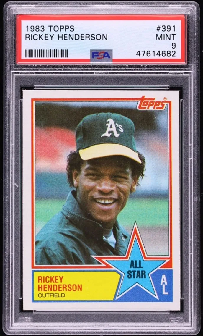 1983 Topps Rickey Henderson ALL-STAR #391 PSA 9 MINT
