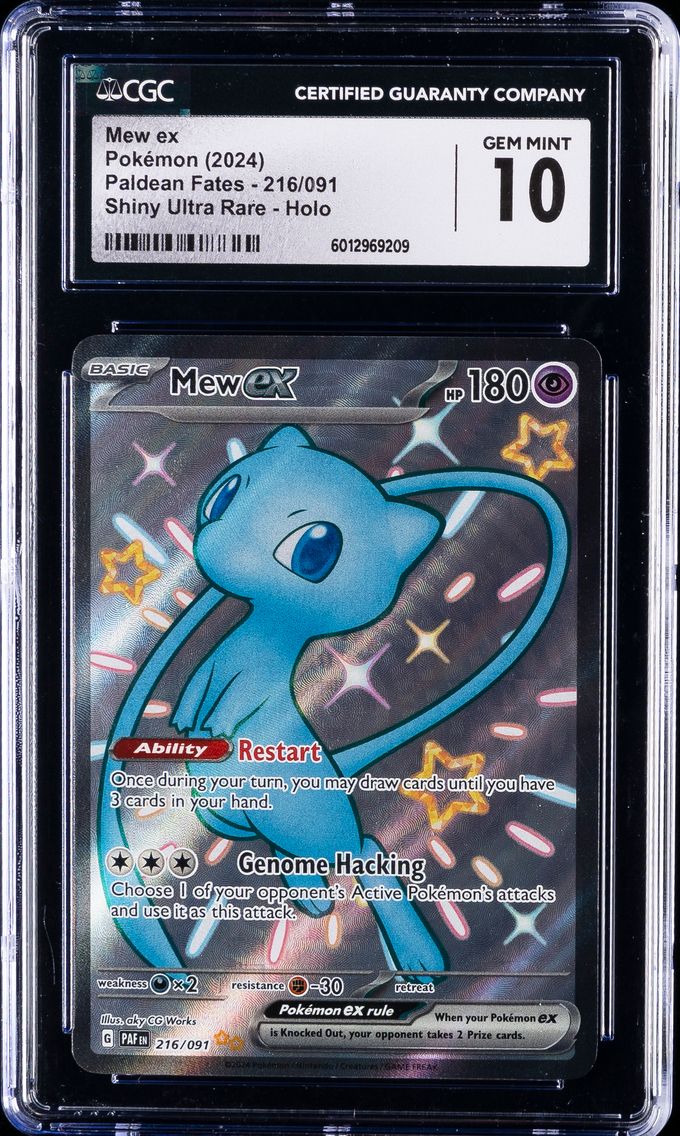 2024 #216 Mew EX CGC 10 Paf EN-Paldean Fates Pokemon
