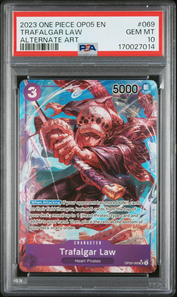 2023 #069 Trafalgar Law PSA 10 One Piece OP05-Awakening of the New Era