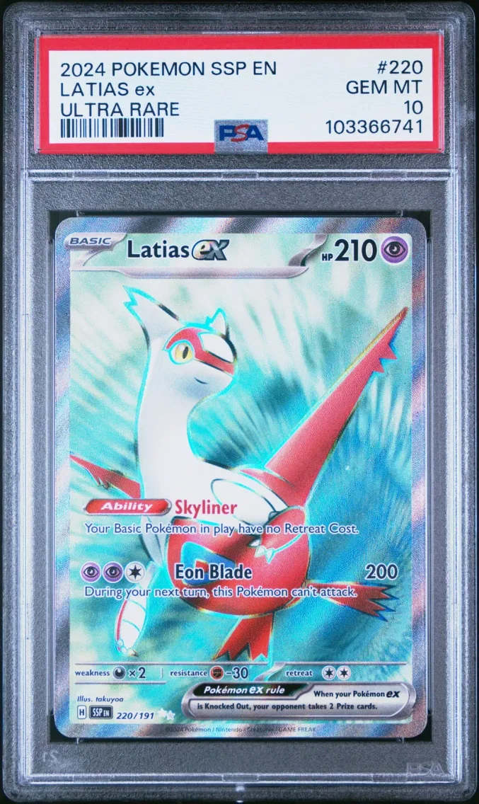 2024 #220 Latias EX PSA 10 Ssp EN-Surging Sparks
