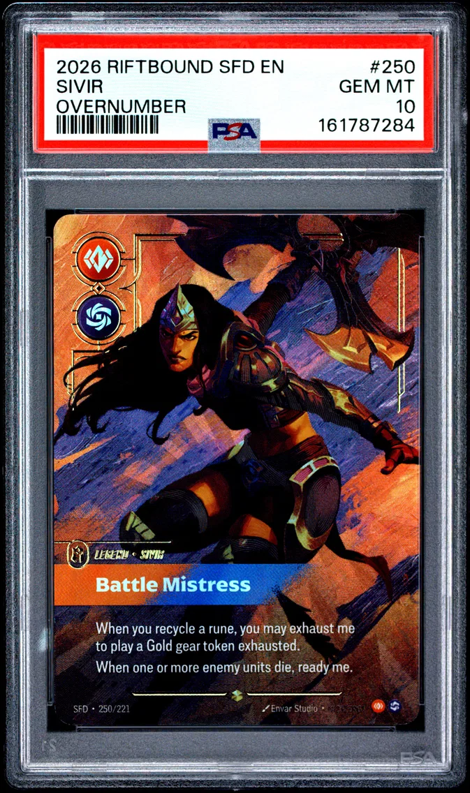 2026 #250 Sivir - Battle Mistress PSA 10 Riftbound: League of Legends Sfd-Spiritforged