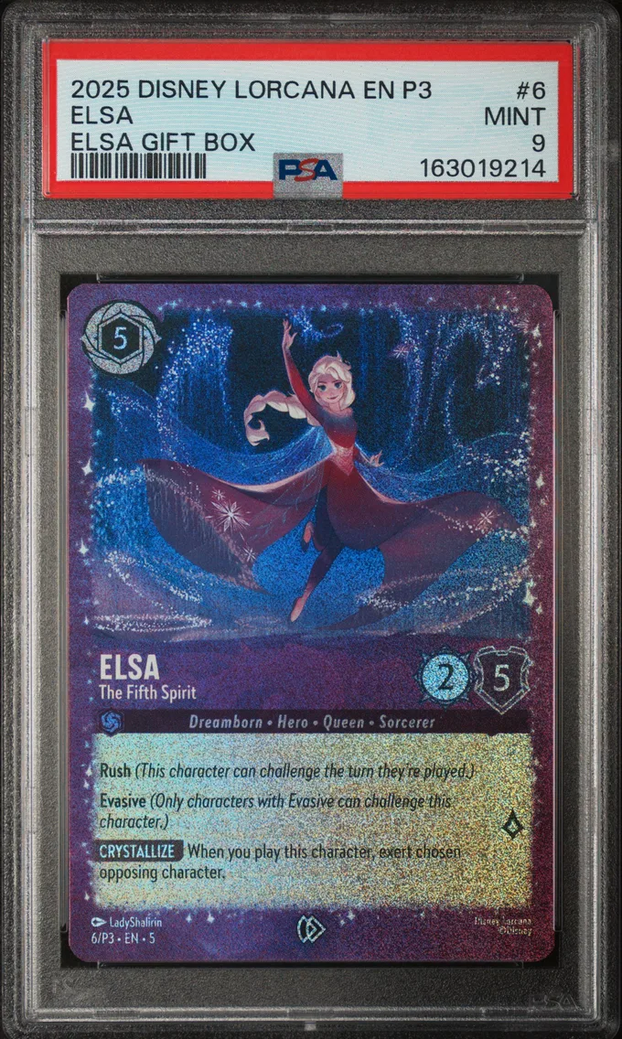 2025 #6 Elsa - the Fifth Spirit PSA 9 Disney Lorcana EN P3-Promo