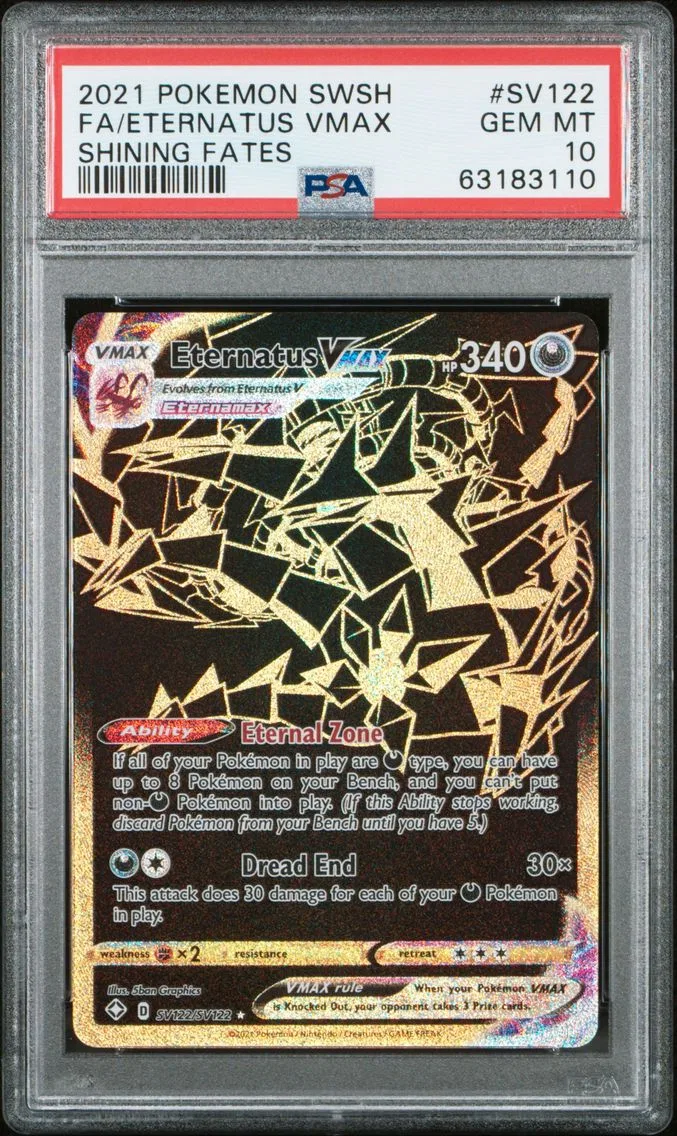 2021 #SV122 Full Art/Eternatus Vmax PSA 10 Sword & Shield Shining Fates