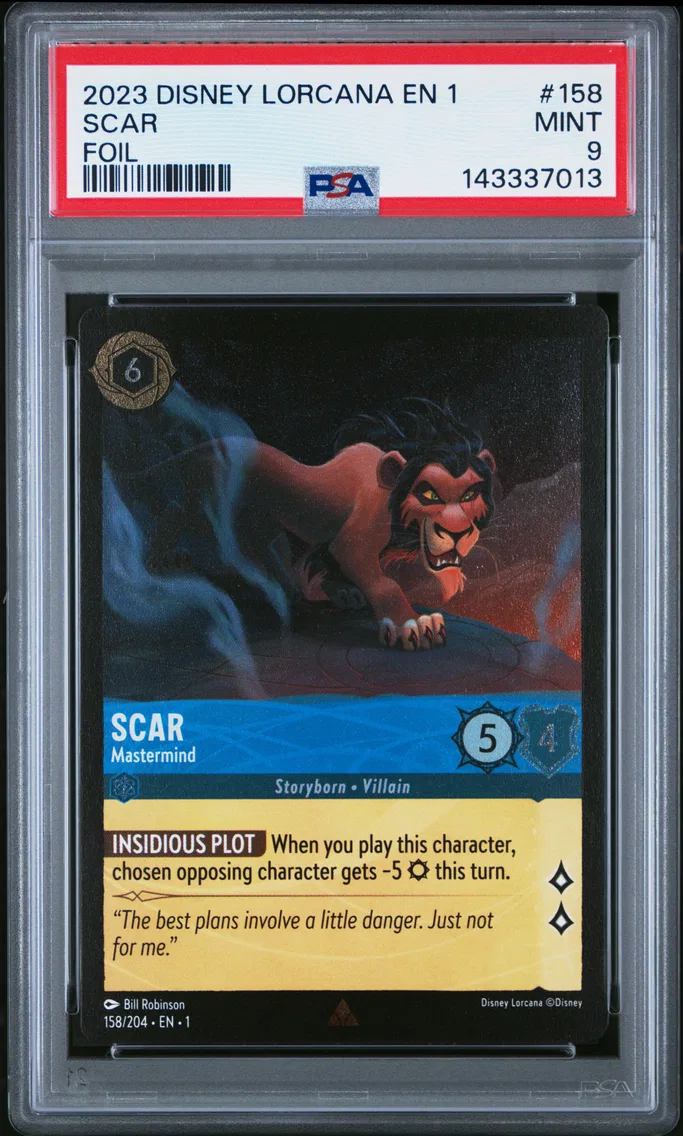 2023 #158 Scar - Mastermind PSA 9 Disney Lorcana EN 1-the First Chapter