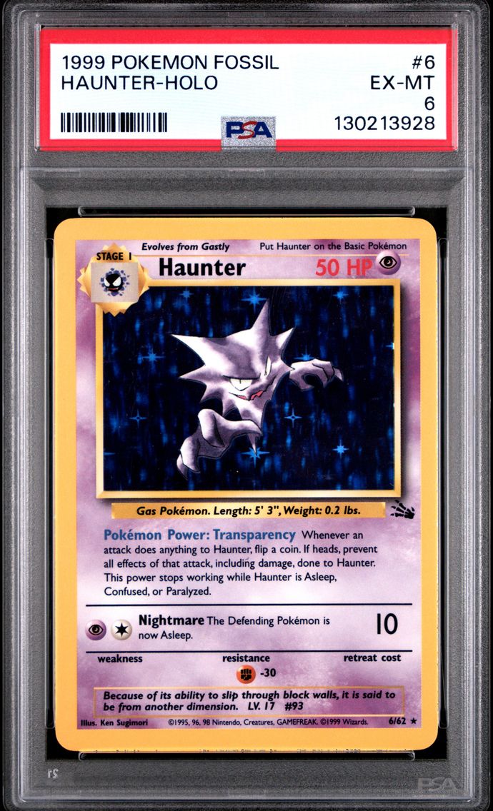 1999 #6 Haunter-Holo PSA 6 Fossil