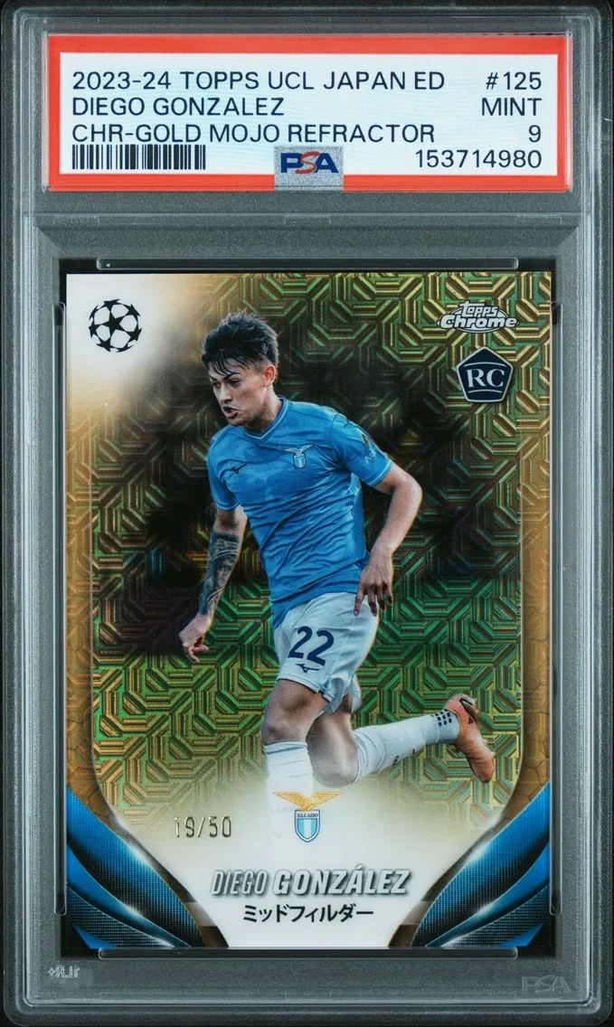 2023 #125 Diego Gonzalez PSA 9 Topps UEFA Champions League Japan Edition