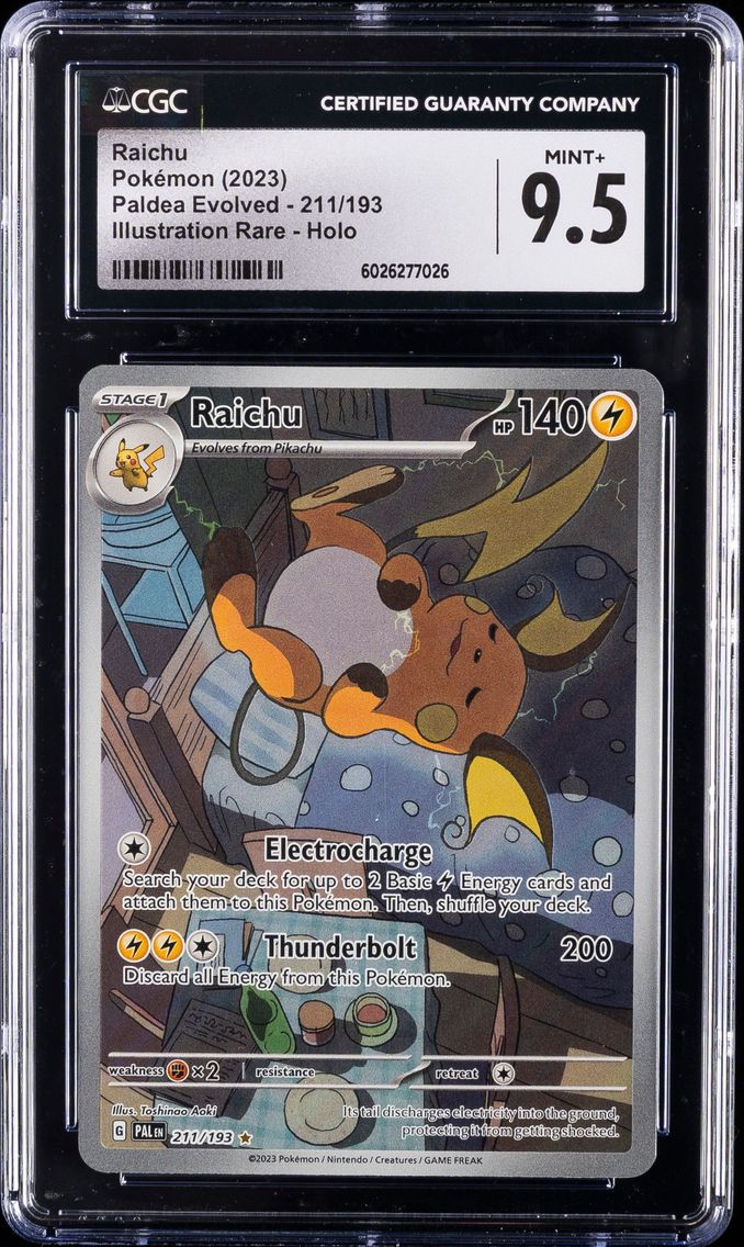 2023 #211 Raichu CGC 9.5 Pal EN-Paldea Evolved Pokemon