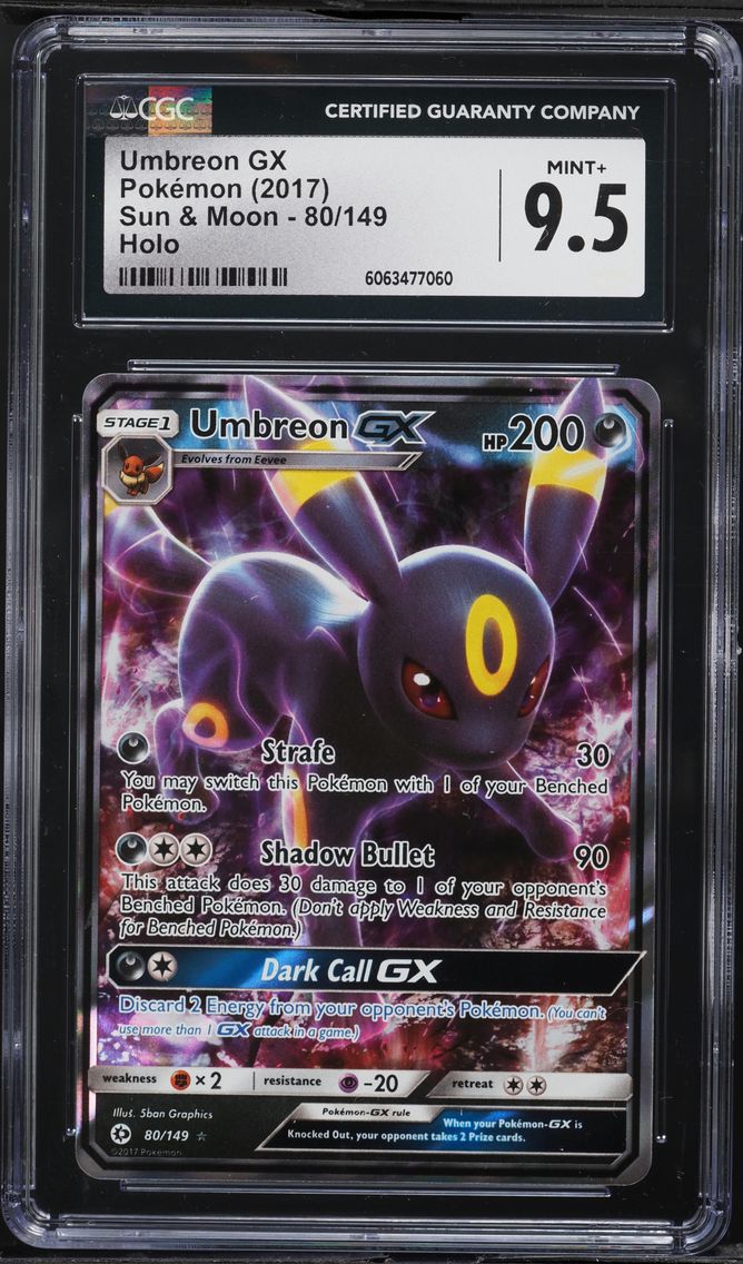 2017 #80 Umbreon GX CGC 9.5 Sun & Moon Pokemon