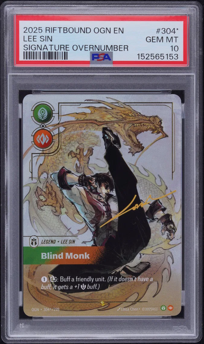 2025 #304* Lee Sin - Blind Monk PSA 10 Riftbound: League of Legends Ogn-Origins