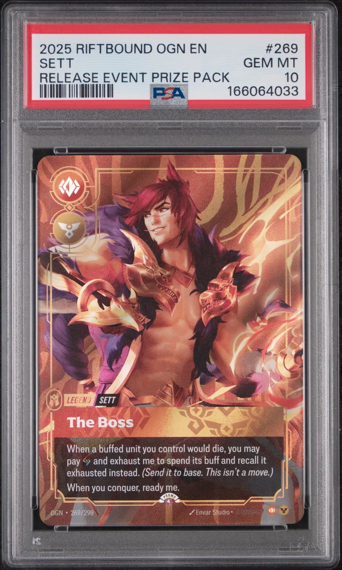 2025 #269 Sett - the Boss PSA 10 Riftbound: League of Legends Ogn-Origins