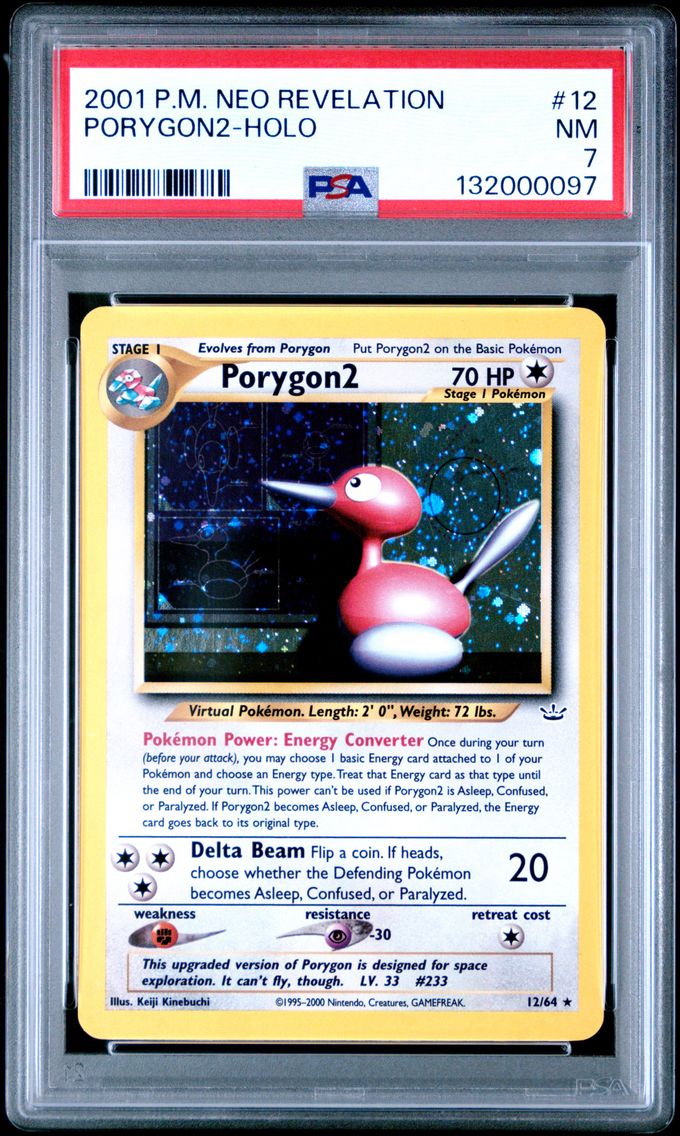 2001 #12 PORYGON2-Holo PSA 7 Neo Revelation Pokemon