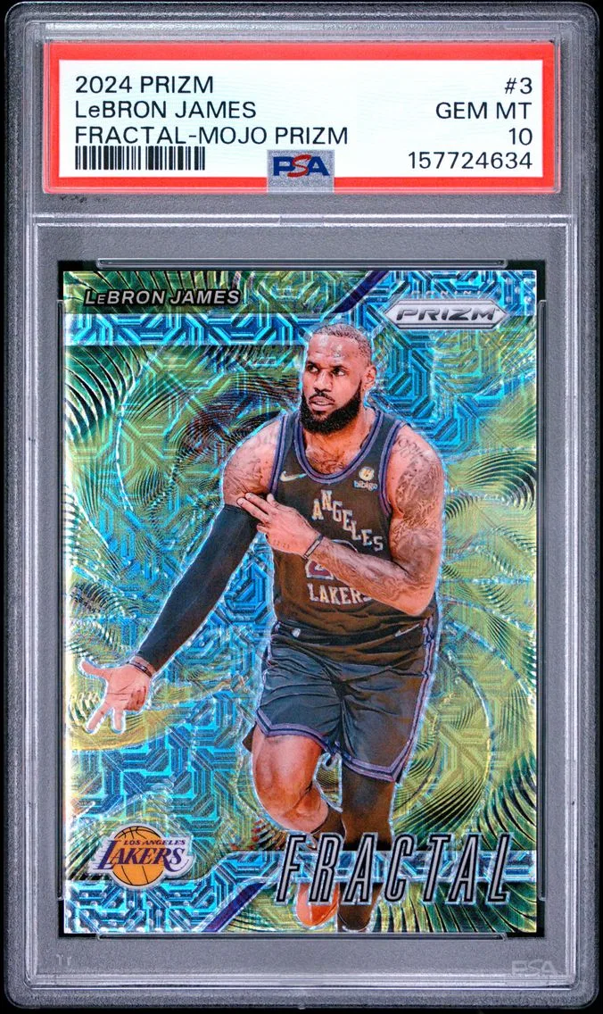 2024 #3 LeBron James PSA 10 Panini Prizm Fractal