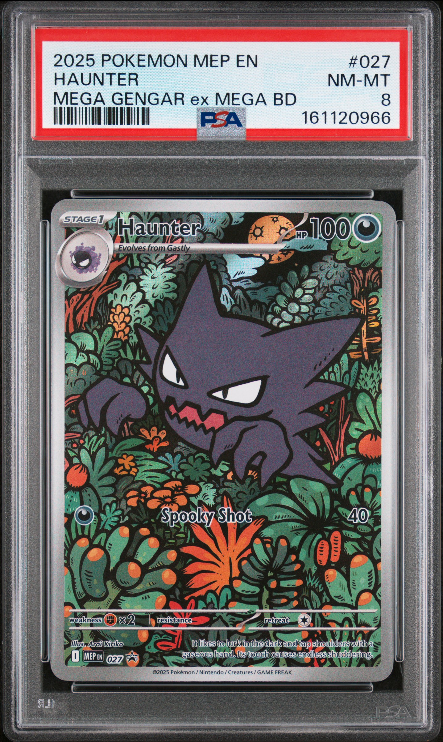 2025 #027 Haunter PSA 8 Mep En-Me Black Star Promo