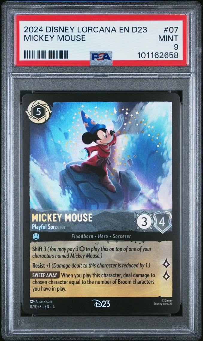 2024 #07 Mickey Mouse - Playful Sorcerer PSA 9 Disney Lorcana EN D23-D23 Expo Promo