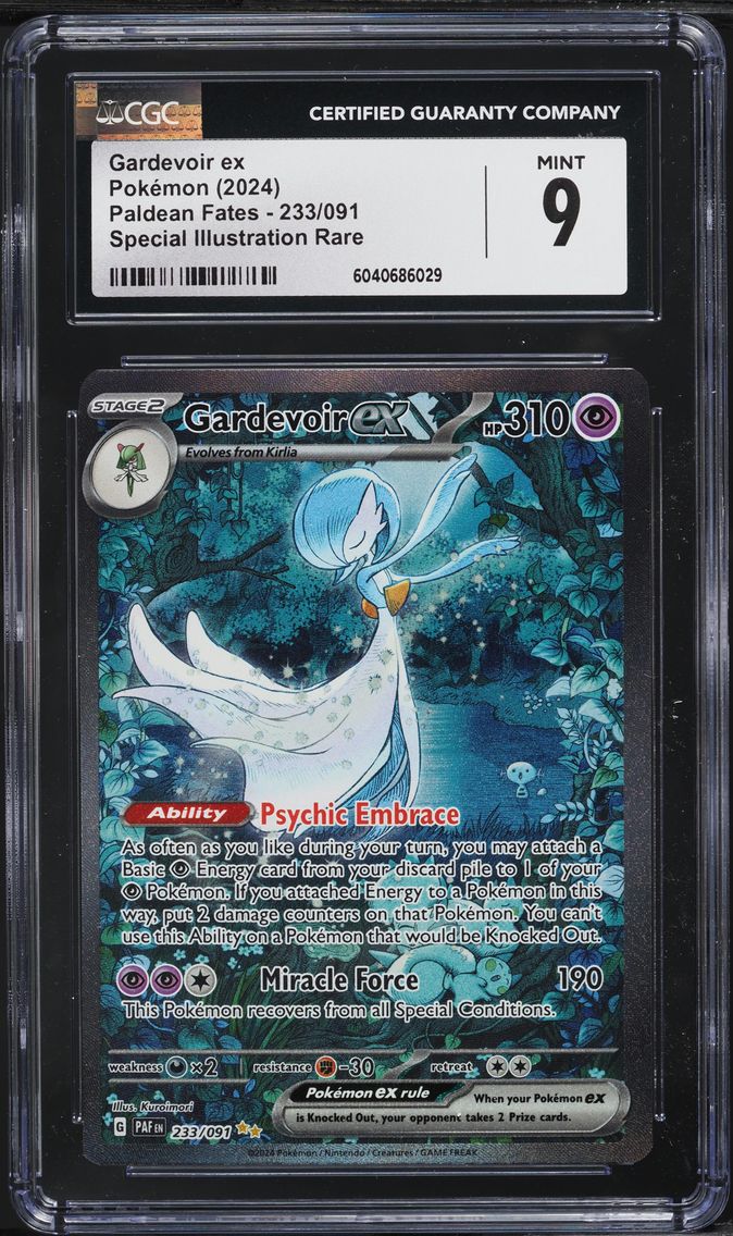 2024 #233 Gardevoir EX CGC 9 Paf EN-Paldean Fates Pokemon