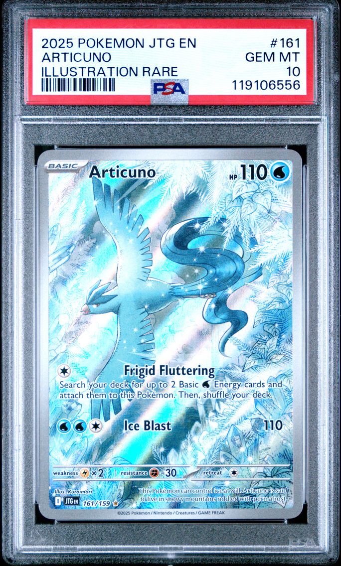 2025 #161 Articuno PSA 10 Jtg EN-Journey Together Pokemon