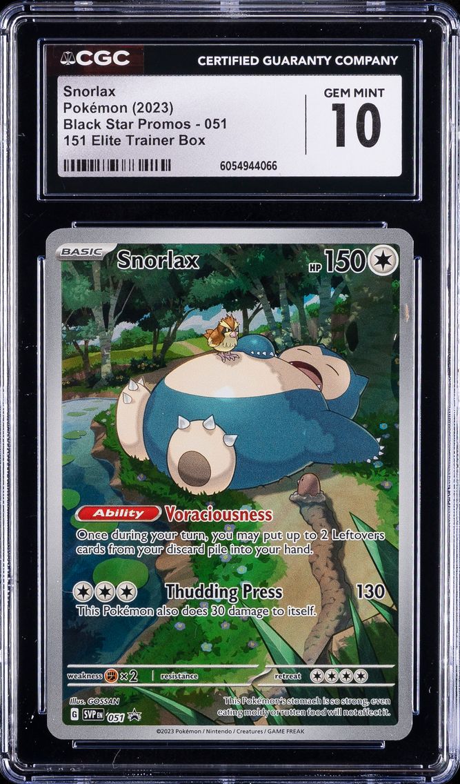 2023 #051 Snorlax CGC 10 Svp EN-SV Black Star Promo Pokemon