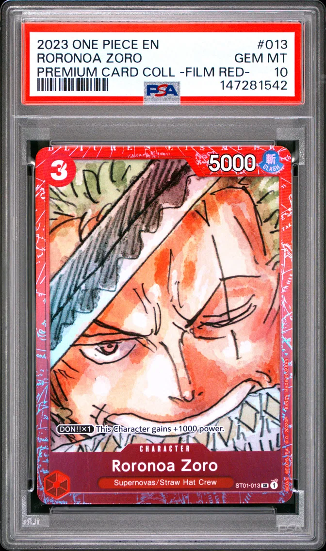 2023 #013 Roronoa Zoro PSA 10 One Piece Premium Card Collection -One Piece Film Red-