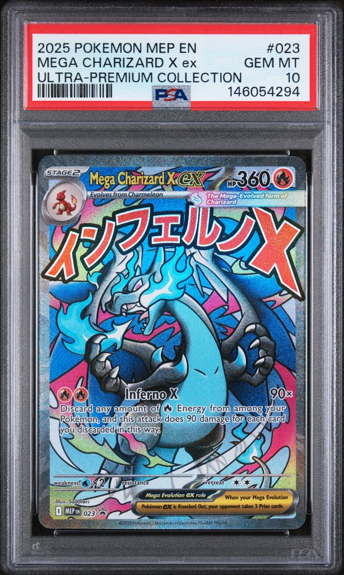 2025 #023 Mega Charizard X EX PSA 10 Mep EN-Me Black Star Promo