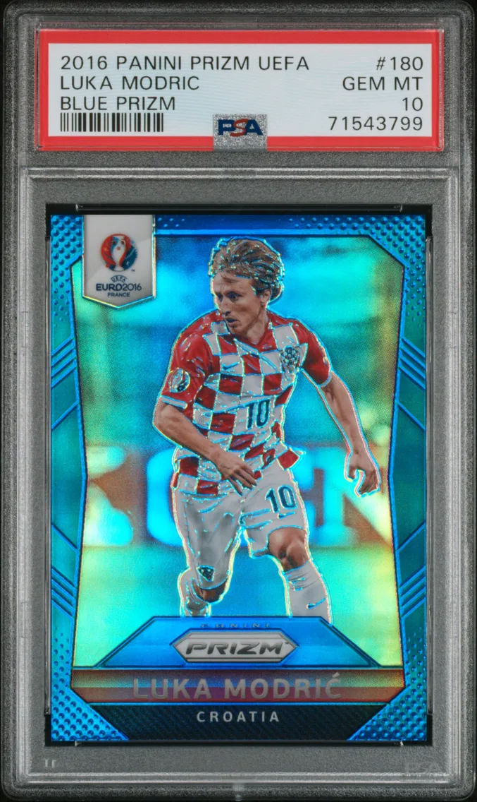2016 #180 Luka Modric PSA 10 Panini Prizm UEFA